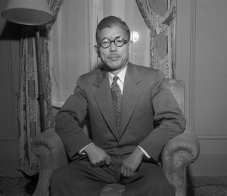 [Takeo Okubo from Japan at Biltmore Hotel, Los Angeles, California, February 10, 1950]