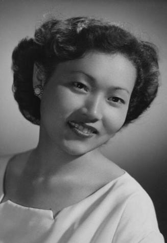 [Tazuko Yamamoto, Nisei Week queen candidate, head and shoulder portrait, Los Angeles, California, June 30, 1951]
