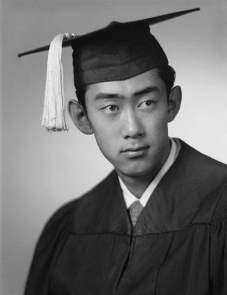 [Glenn Nakadate in graduation cap and gown, head and shoulder portrait, Los Angeles, California, June 1, 1953]