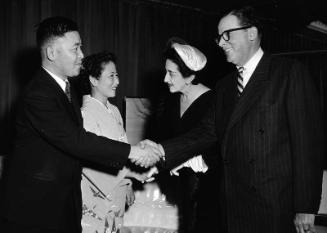 [Party for Japanese Consul General Shinsaku Hogen at Ambassador Hotel, Los Angeles, California, January 1954]