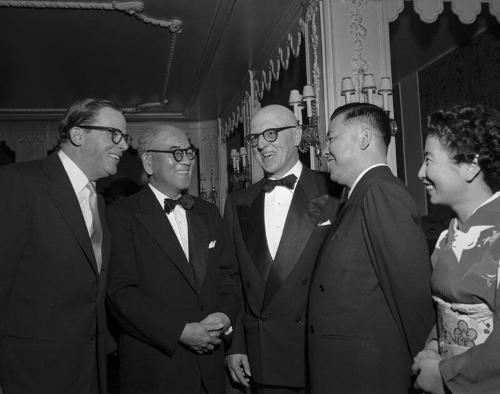 [Mr. Okazaki at formal party at Ambassador Hotel, Los Angeles, California, October 28, 1954]