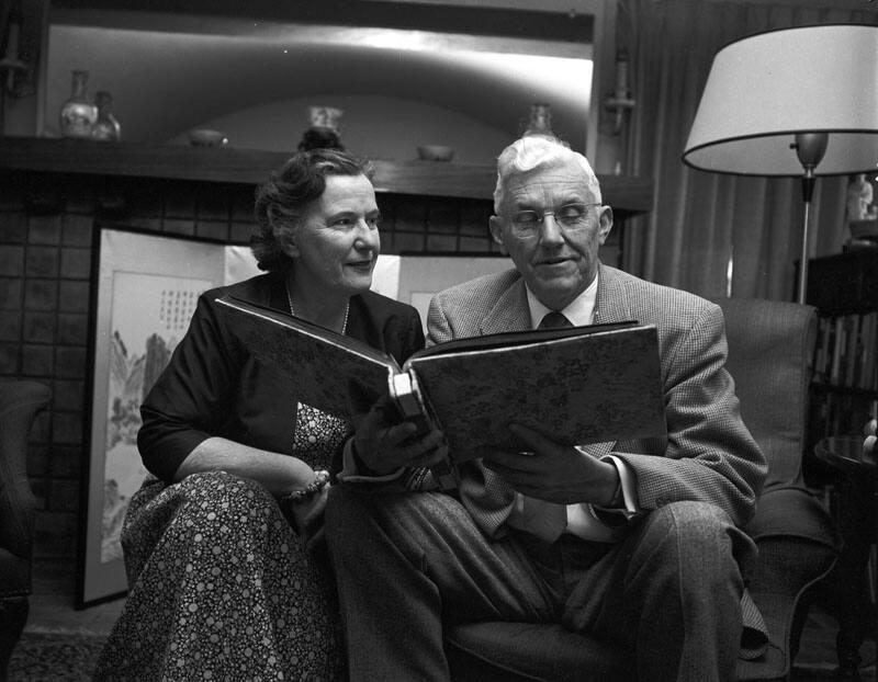 [Dr. Webb, Los Angeles High School Principal, and Mrs. Webb, Los Angeles, California, December 1954]