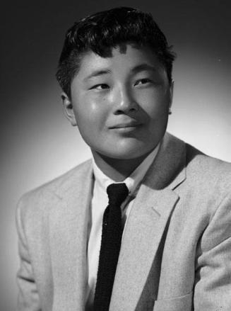 [Kenji Sasaki in suit, head and shoulder portrait, Los Angeles, California, June 3, 1955]