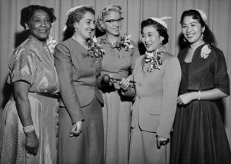[Mrs. Akiko Nagashima, president-elect of Virginia Road Elementary School PTA, Los Angeles, California, June 25, 1955]