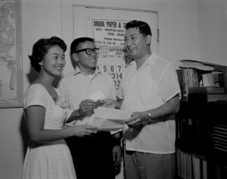 [Orange County Japanese American Citizens' League at JACL office, California, August 9, 1955]