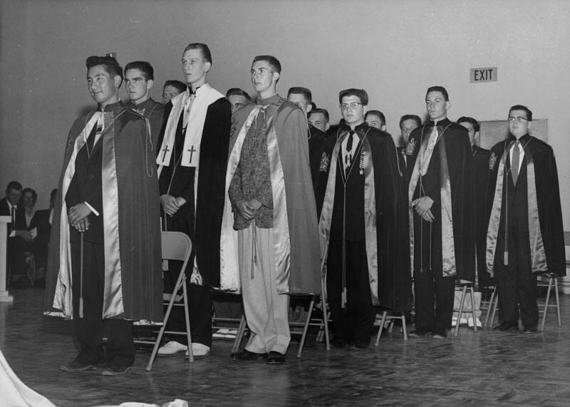 [Installation ceremony for Richard Miyasaki, Master Councillor of Bellflower Chapter Order of DeMolay, California, September 24, 1955]