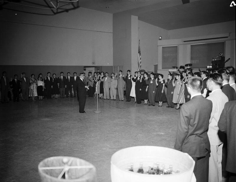 [Installation of JACL chapter presidents at Institute of Aeronautical Science, Los Angeles, California, January 18, 1956]