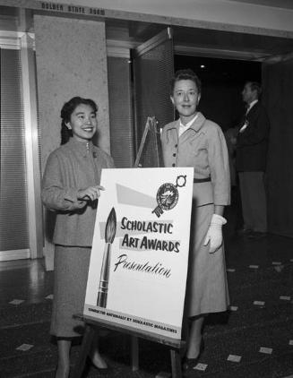 [Scholastic art show at golden state room at Statler Hotel, Los Angeles, California, February 25, 1956]