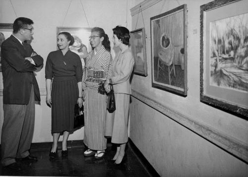 [Taro Yashima art exhibition, March 6, 1956]