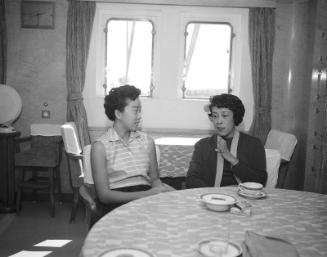 [Miss Tange on Brazil Maru, California, April 23, 1956]