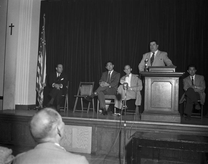 [Councilman Don Allen at St. Mary's Episcopal Church, Los Angeles, California, May 31, 1956]