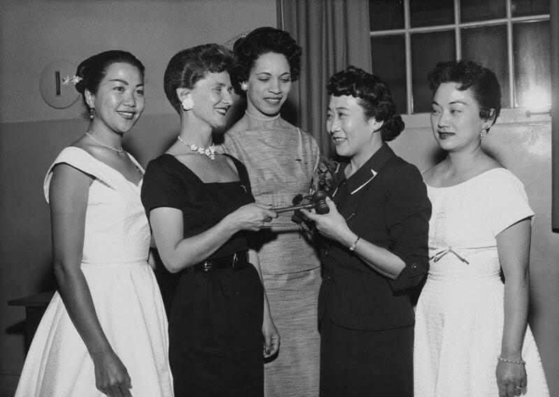 [Installation ceremony of Virginia Road Elementary School PTA president, Los Angeles, California, June 14, 1956]