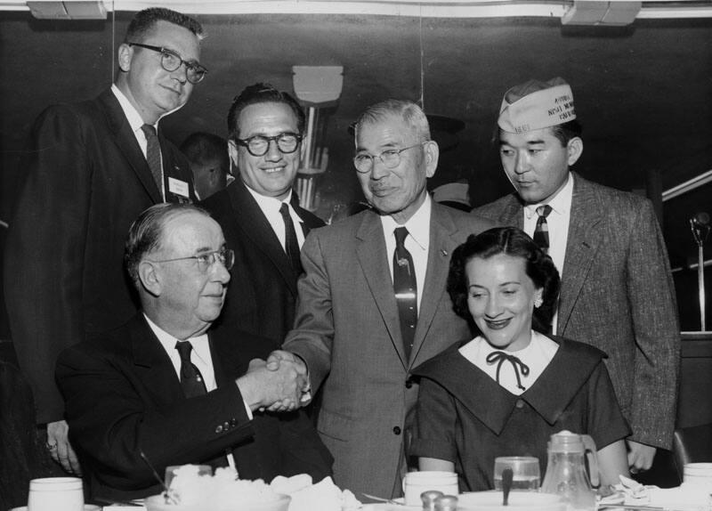 [Gardena Chamber of Commerce citizenship banquet at Western Club cafe, Gardena, California, June 22, 1956]