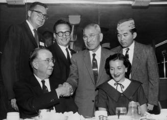 [Gardena Chamber of Commerce citizenship banquet at Western Club cafe, Gardena, California, June 22, 1956]