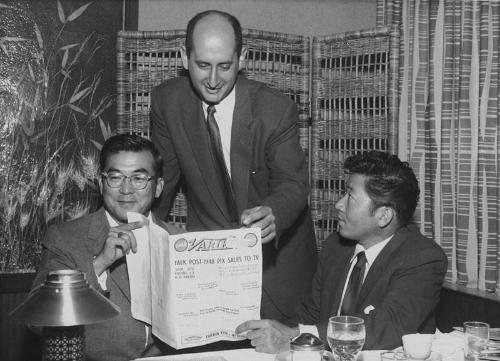 [Nacirema Productions celebrating success of "Hot Rod Girl", Los Angeles, California, September 6, 1956]