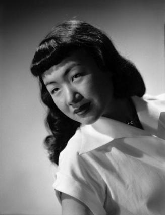 [Haru Yoshimoto, West Los Angeles Japanese American Citizens' League representative for the Pacific SouthWest District Council convention queen competition, head and shoulder portrait, Los Angeles, California, June 27, 1950]