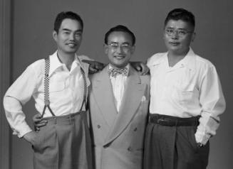 ["Three Came Back" movie : Teiho Hashida, Frank Kumagai and Kirishima, Los Angeles, California, June 30, 1950]