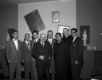 [Southern California Committe on KEEP tribute to Colonel Paul Rusch at Imperial Gardens restaurant, Los Angeles, California, April 25, 1957]