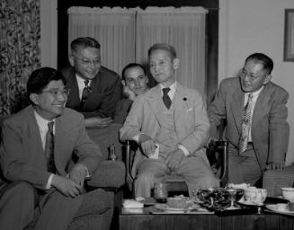 [Yukio Ozaki at Kawafuku restaurant and Fred Wada's home, Los Angeles, California, June 1950]