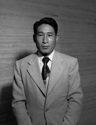 [Saikonko, ping pong champion from North Korea, half-portrait, July 7, 1950]