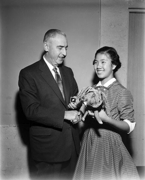 [Bullock's scholastic art competition at Statler Hotel, Los Angeles, California, February 1955]