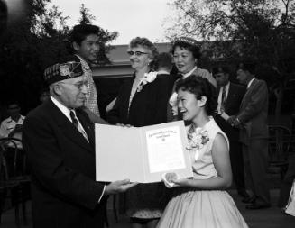 [American Legion awards at Kern Avenue Junior High School, Los Angeles, California, June 10, 1955]