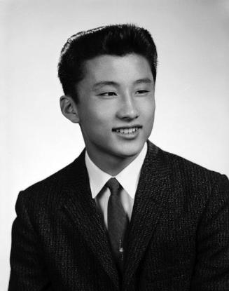 [Ray Kawaguchi, Belmont High School student body president, head and shoulder portrait, Los Angeles, California, June 7, 1958]