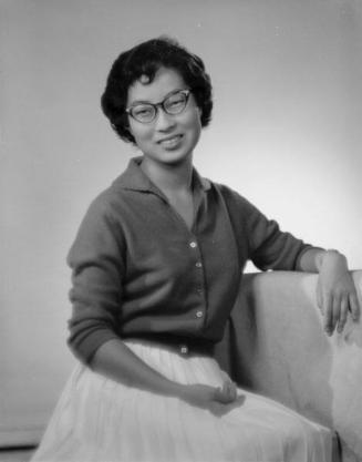 [Miss Susan Otsubo, Ephebian award recipient, three-quarter portrait, Los Angeles, California, June 13, 1958]