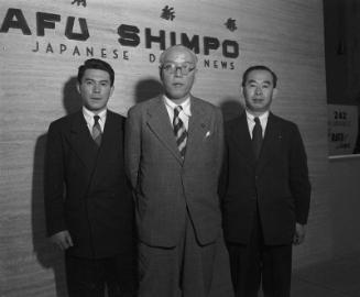 [Representative Ito in front of Rafu Shimpo, Los Angeles, California, October 3, 1950]