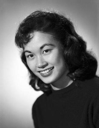 [Miss Takako Satogami, "Coed Colonel", head and shoulder portrait, Los Angeles, California, October 30, 1958]