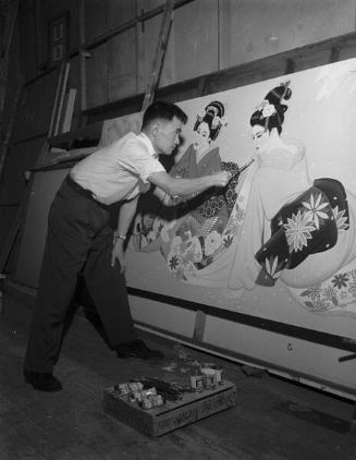 [Mr. Izuno, artist from Japan, California, 1958]