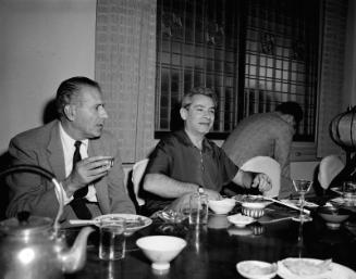 [Mr. Fuller at party at Kawafuku restaurant, Los Angeles, California, January 5, 1959]