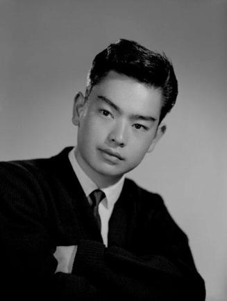 [Alan Miyamoto of Washington High School, California American Legion Boys State delegate, head and shoulder portrait, Los Angeles, California, April 26, 1960]
