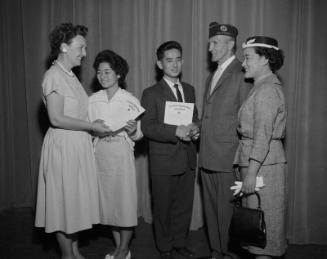 [American Legion awards at Berendo Junior High School, Los Angeles, California, June 9, 1960]