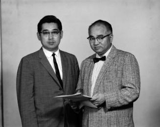 [Mr. Uwate and Mr. Inagaki at Toyo Miyatake Studio, Los Angeles, California, June 17, 1960]