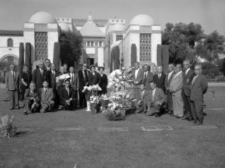 [Memorial services for Komai and Fujii families at Evergreen cemetery, Los Angeles, California, October 24, 1960]