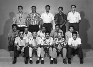 [Hawaii businessmen's softball team, portrait, Los Angeles, California, October 7, 1960]