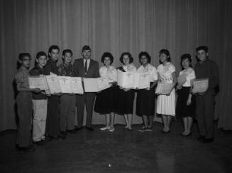 [American Legion award presentation at Griffith Junior High School, Los Angeles, California, January 21, 1961]
