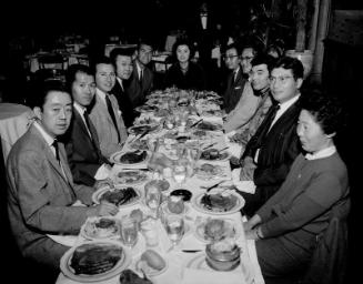 [Nisei Week Coronation Committee at Biltmore Grill, Los Angeles, California, March 22, 1961]