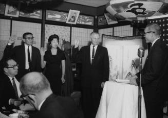 [Republican installation at Kawafuku restaurant, Los Angeles, California, March 23, 1961]