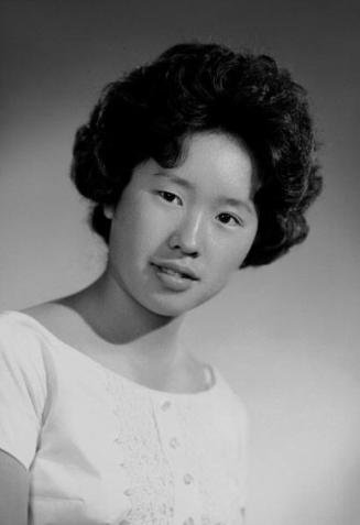 [Patricia Takayama, Pacoima Junior High School student body president, head and shoulder portrait, Los Angeles, California, May 27, 1961]