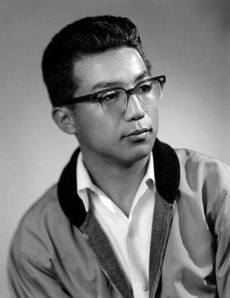 [Tatsuo Seino, All-City second team pitcher of Belmont High School, head and shoulder portrait, Los Angeles, California, June 8, 1961]