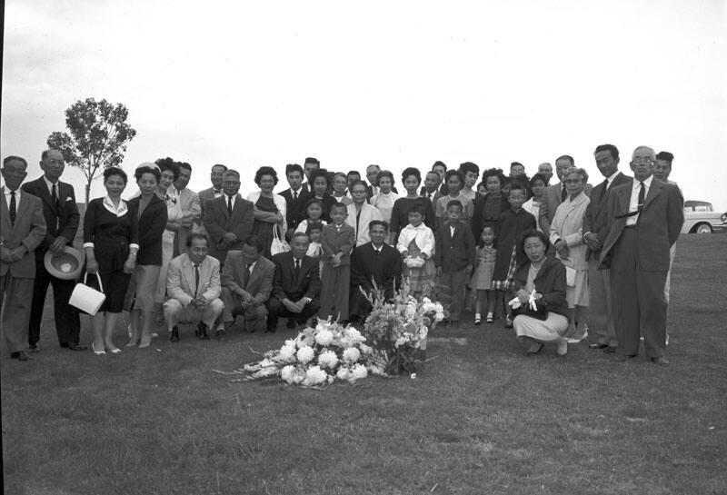 [Funeral of Mr. Komai, California, July 1, 1961]