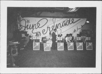 [Band playing at June Serenade, Rohwer, Arkansas, June 2, 1945]