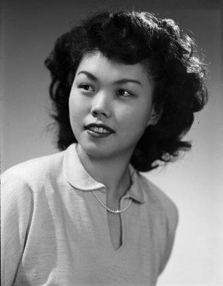 [Nancy Abe, Young Buddhists Association queen contestant, head and shoulder portrait, California, November 26, 1950]