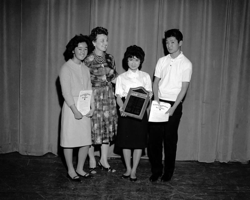 [American Legion awards at Berendo Junior High School, Los Angeles, California, January 18, 1962]