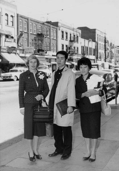 [Hiroshima atomic bomb peace mission, Los Angeles, California, March 1962]