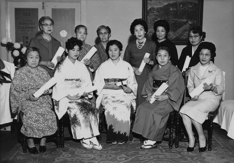 [Sewing class graduation at Miyako Hotel, Los Angeles, California, November 3, 1962]