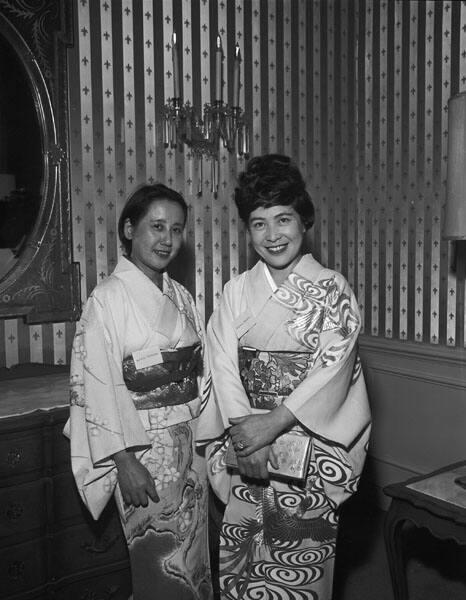 [New Fujiya Hotel women president from Japan at reception in Ambassador Hotel, Los Angeles, California, March 11, 1964]