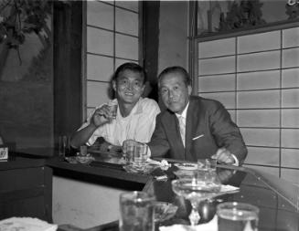 [Mr. Yasushi Inouye and Mr. Okubo at Eigiku, Los Angeles, California, 1964]